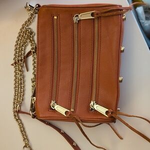 Rebecca Minkoff Mini 5 Zip Leather Crossbody Convertible Bag